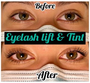eyelash lift and tint